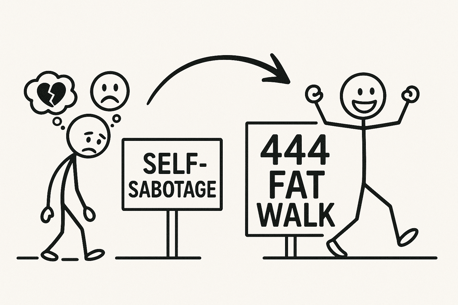 444 FAT WALK Helped Me Stop Self Sabotage